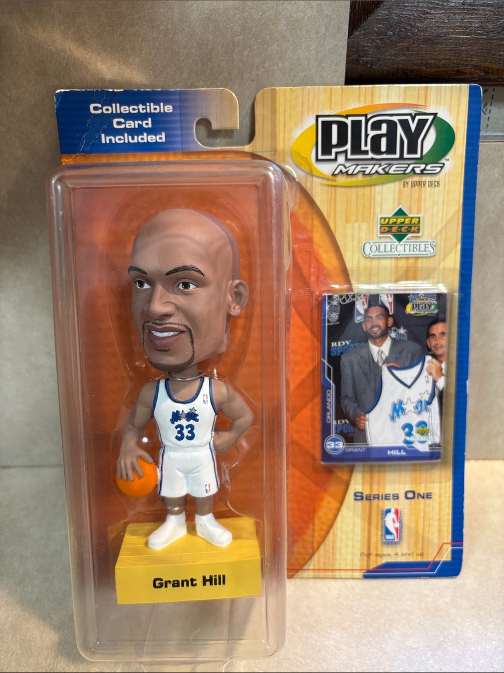 Play Makers Grant Hill White Basketball Bobblehead Action Figure